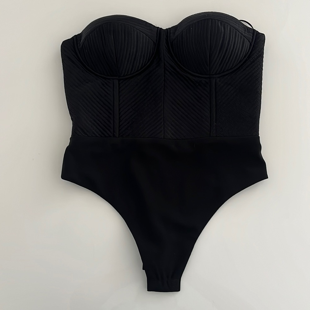NWT misha collection corset bodysuit ginata quilted size m